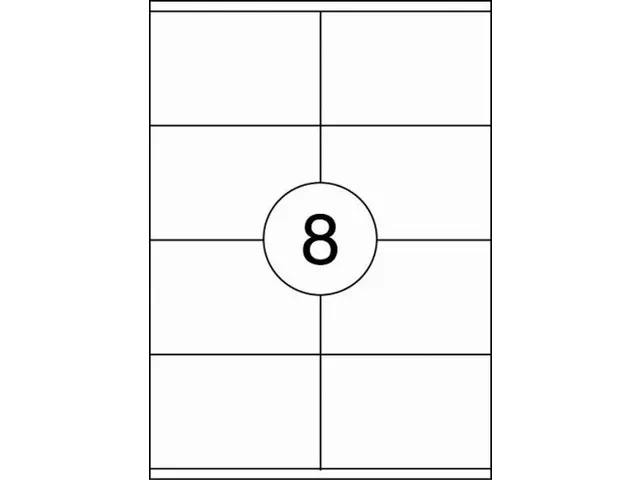 Etiket Rillstab 105x71mm Wit