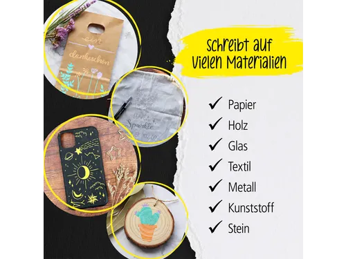 Acrylmarker Online lettering 5 breedtes goud