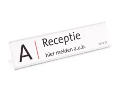 Tafelnaambord Aluminium Profiel Enkelzijdig 210x52mm