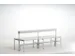 banc double,HxLxP 770x2000x725mm,barres alu