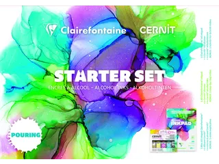 Alcoholinkt Clairefontaine & Cernit starterset 8-delig - 2