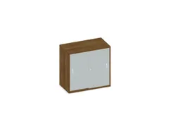 Schuifdeurkast 770x800x430mm Decor Romp Noten Decor Front Lichtgrijs