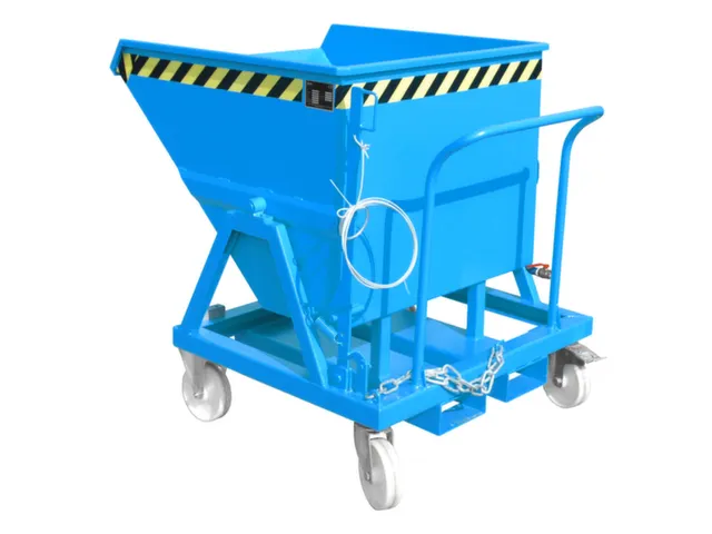 Kiepbak voor spaanders,0,4m³,draagverm. 1000kg,wielen,vorksloffen