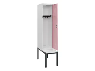 locker met bank,HxBxD 1950x400x815mm,1vak,vak B 400mm,cilinderslot - 1