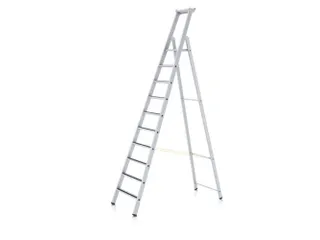 veiligheidsladder,eenzijdig,10treden m. R13-laag,stand H 2,64m - 2