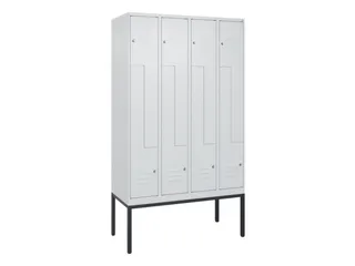 Z-garderobekast,HxBxD 2120x1200x500mm,vak B 150/300mm,cil.-slot - 1