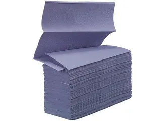 Handdoekpapier Multifold Vouw Cellulose 2-laags Blauw 27x21,5cm - 1