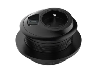 Desktop stekkerdoos Power PixelTUF 1x Penaarde +USB A/C 25W Zwart - 3