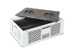 Euronorm-stapelbak,m. isoleerbox,HxLxB 240x600x400mm,20l,PE,wit