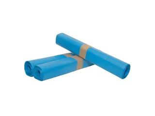 Afvalzakken T70 65/25x140cm Blauw, 10 x 10 stuks - 1