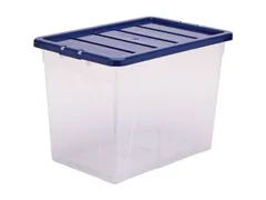 Opbergbox 64 Liter Plastic Transparant Blauw