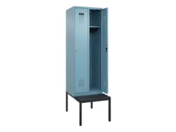 locker met bank,HxBxD 2120x600x815mm,2vak,vak B 300mm,cilinderslot