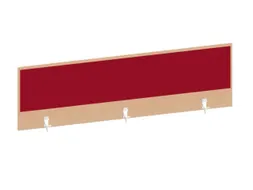 baliepaneel,v. bureau,aanbouw achter,B 1600mm,NE-esdoorn,BN4011-rood