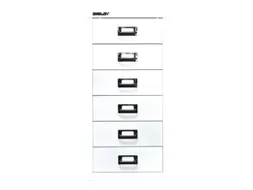 kantoor-ladekast HxBxD 590x279x380mm 6 laden romp verkeerswit staal