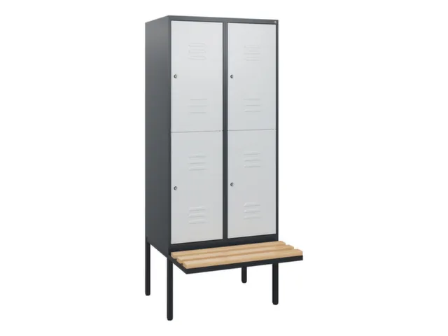 Dubbeldekse dekenkist,HxBxD 1950x800x815mm,2x2vak.,vak B 400mm