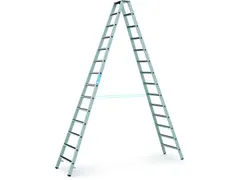 veiligheidsladder,beide zijden,2x14treden m. R13-laag,balk L 3,95m