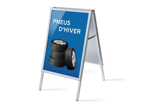 Stoepbord A1 complete set met print "PNEUS D'HIVER"