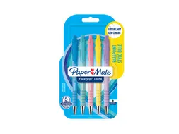 Balpen Paper Mate Flexgrip drukknop pastel schrijfkleur zwart