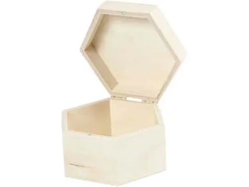 Kistje Creativ Company zeshoek 12x7cm triplex