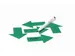 Magneetvel Symbool Pijl Groen 40x60 mm