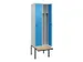 locker voor scheiding van kleding,HxBxD 2120x600x815mm,2vak