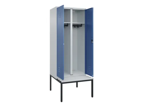 locker voor scheiding van kleding,HxBxD 2120x800x815mm,2vak