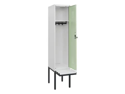 locker met bank,HxBxD 1950x400x815mm,1vak,vak B 400mm,draaigrendel