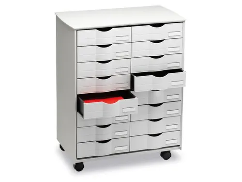 Transportwagen met laden H x B x D 715x 580x 343mm 16laden grijs