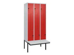 Z-garderobekast,HxBxD 2120x900x815mm,6vak,vak B 300mm,draaigrendel