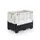 Palletbox,HxLxB 973x1200x800mm,695l,PE,zwart/ivoorkleurig