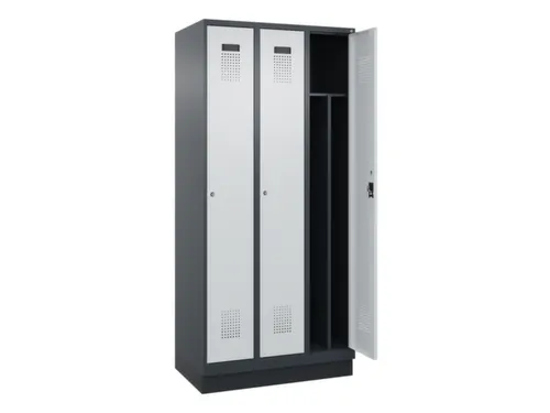 locker voor scheiding van kleding,HxBxD 1950x900x500mm,3vak