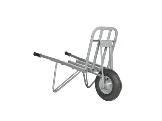 steen-/tegelkruiwagen,HxBxD 940x600x1440mm,staal,grijs,lucht-banden - 2