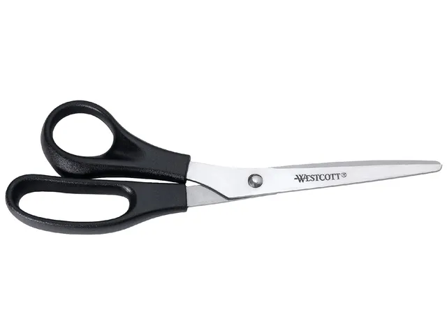Kantoorschaar Westcott 210mm met kunststof grip linkshandig rvs