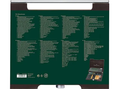 Potlood Faber Castell Pitt Monochrome Artist Set Houten Koffer