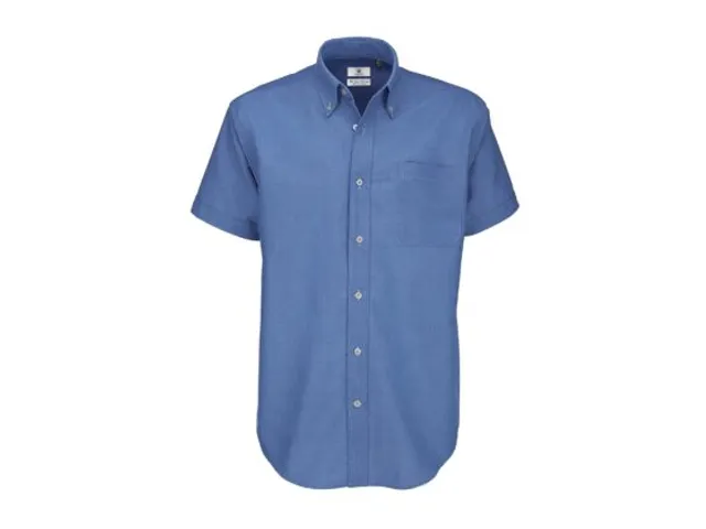 Overhemd Oxford SSL Men Blauw Korte Mouwen Maat 5EL