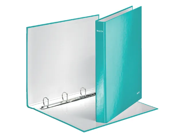 Ringband Leitz Wow 4242 4 rings A4 Ijsblauw