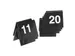 Numéro de table jeu de 11-20 Noir