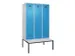 locker met bank,voor scheiding van kleding,HxBxD 2120x1200x815mm,3vak