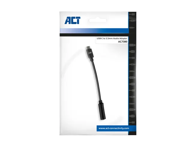 Adapter ACT USB-C naar 3.5mm audio jack 0.1 meter
