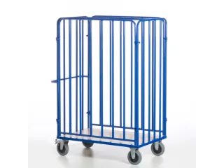 pakketwagen,draagverm. 600kg,laadvl. LxB 1200x740mm,houtetage,RAL5010 - 2
