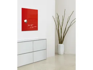 glasmagneetbord Sigel Artverum 48x48x1.5cm rood - 6