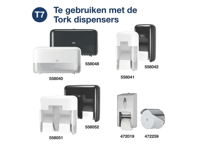Tork 472640 T7 OptiServe Naturel Hulsloos Toiletpapier 2-laags 24 rol