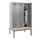 locker met bank,HxBxD 2120x1200x815mm,3vak,vak B 400mm,draaigrendel