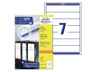 Rugetiket Avery Zweckform smal 38x192mm zelfklevend Wit L4760-100 - 1
