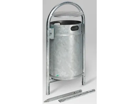 Afvalbak Met Beugel 60 Liter Plaatstaal Verzinkt