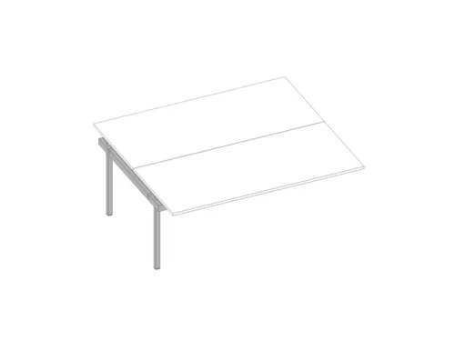 aanbouwtafel,i.h.v.,v. benchtafel m. 4-voet,HxBxD 680-760x1800x1600mm