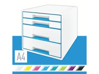 Ladenbox Leitz WOW Cube 4 laden wit/blauw - 2
