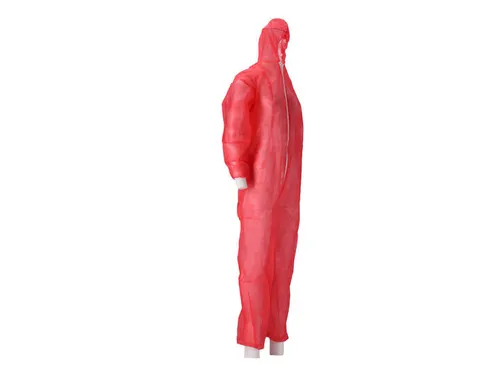 CMT Coverall met ritssluiting Non Woven PP Rood Maat 3XL doos 50 stuks