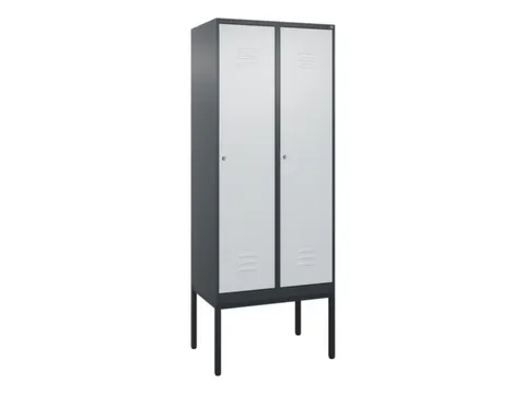 locker,HxBxD 2120x800x500mm,2vak,vak B 400mm,cil.-slot,voetonderstel