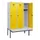 locker met bank,HxBxD 1950x1200x815mm,3vak,vak B 400mm,draaigrendel